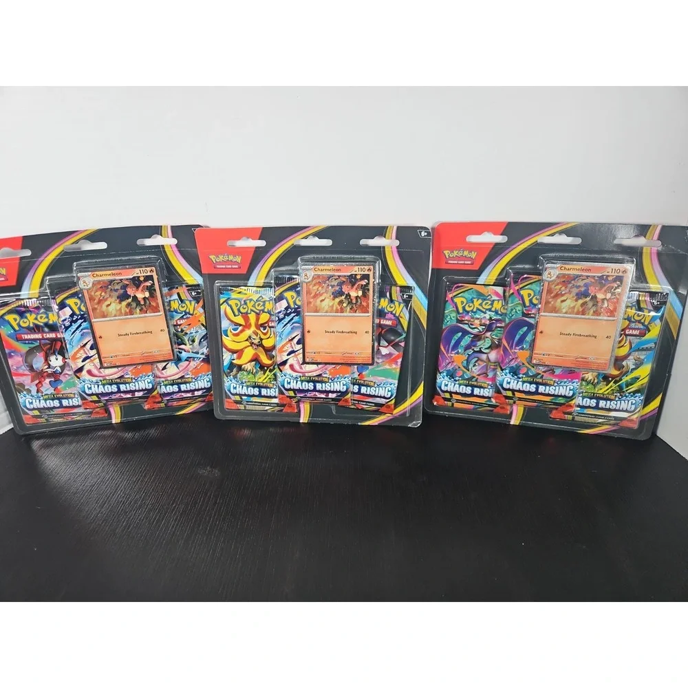 (3) X Charmeleon Promo 3-Packs Blister Chaos Rising Mega Evolution Pokemon TCG
